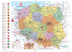 Kalendarz Mapa Polski adm drogowa i wojew