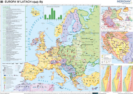 Europa w latach 1945-89 - mapa ścienna