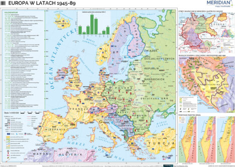 Europa w latach 1945-89 – mapa ścienna