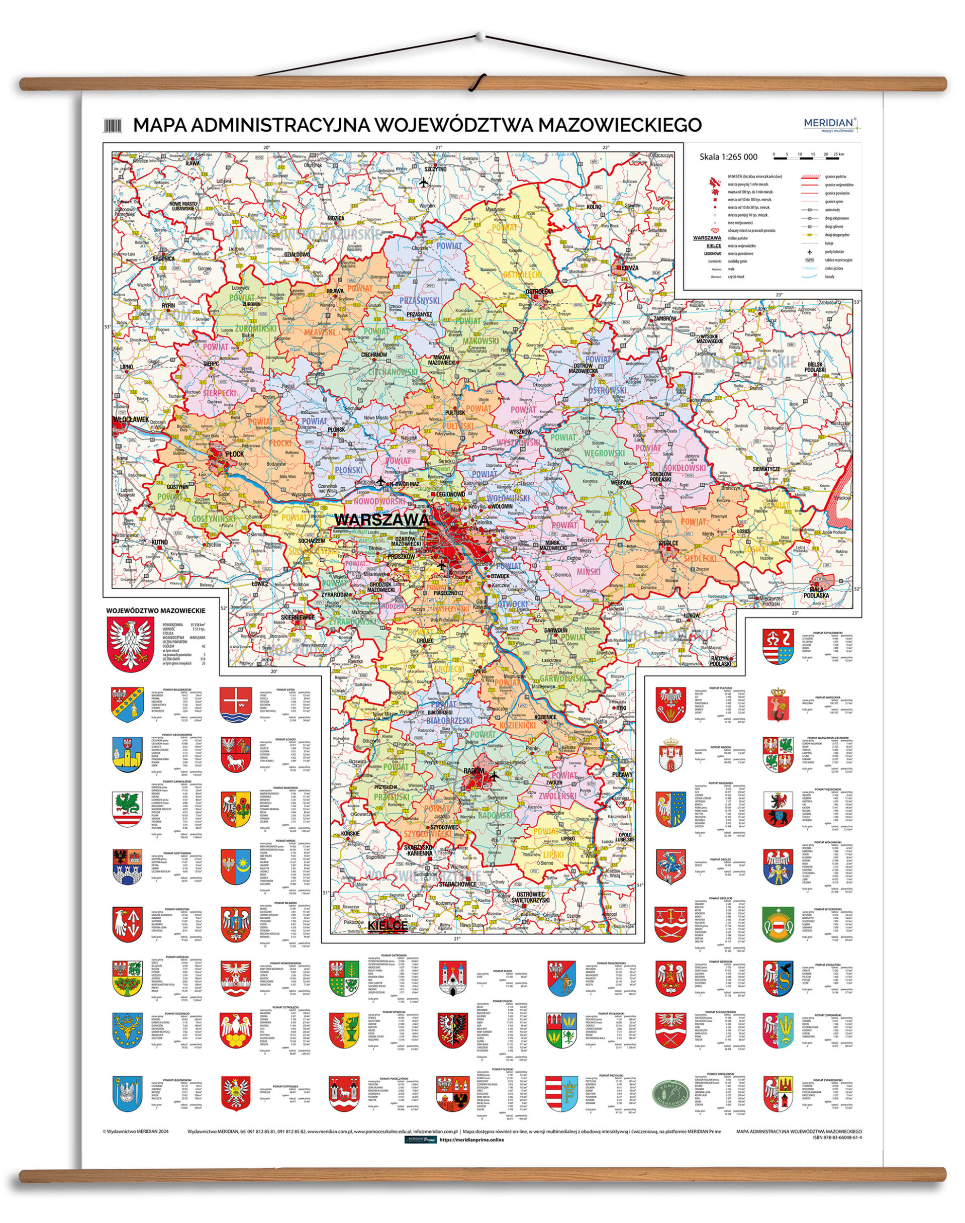 MR GE 106 Mapa administracyjna wojewodztwa mazowieckiego walki